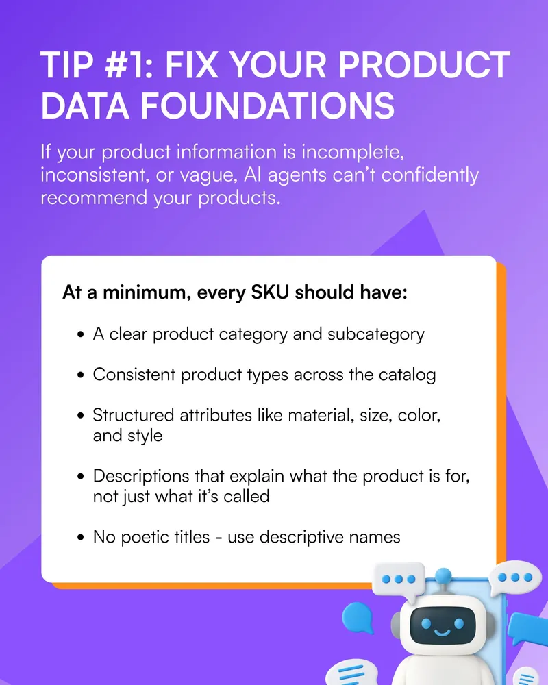 Tip 1: fix your product data foundations
