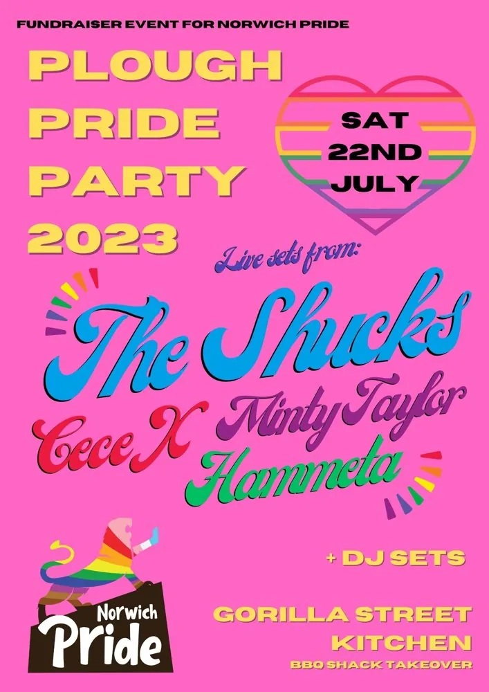 Plough Pride Party 2023 poster