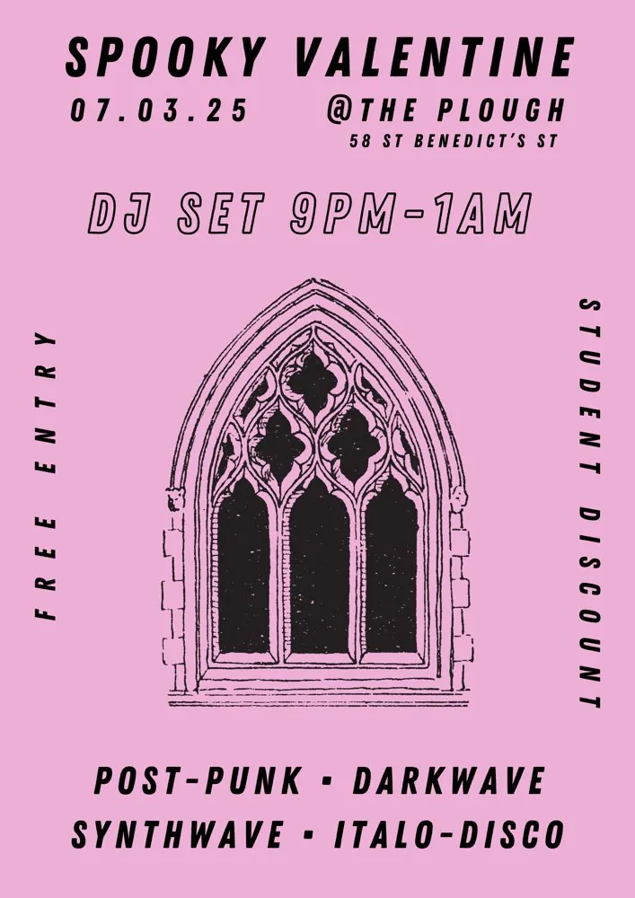 Spooky Valentine DJ night poster